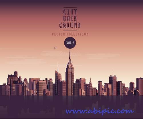 دانلود وکتور آپارتمان و آسمان خراش ها Vector City Skyline