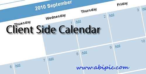 دانلود طرح و کد آماده تقویم برای سایت Client Side Calendar HTML5