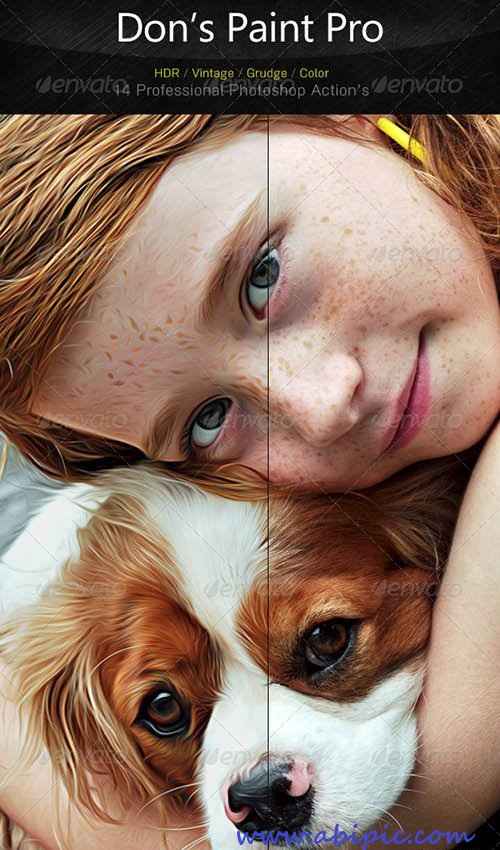 دانلود اکشن حرفه ای تبدیل عکس به نقاشی Don's Paint Pro Action