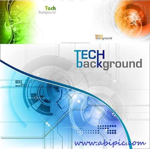 دانلود وکتور بک گراند تکنولوژی و دیجیتال 3 Stock Vector Tech background