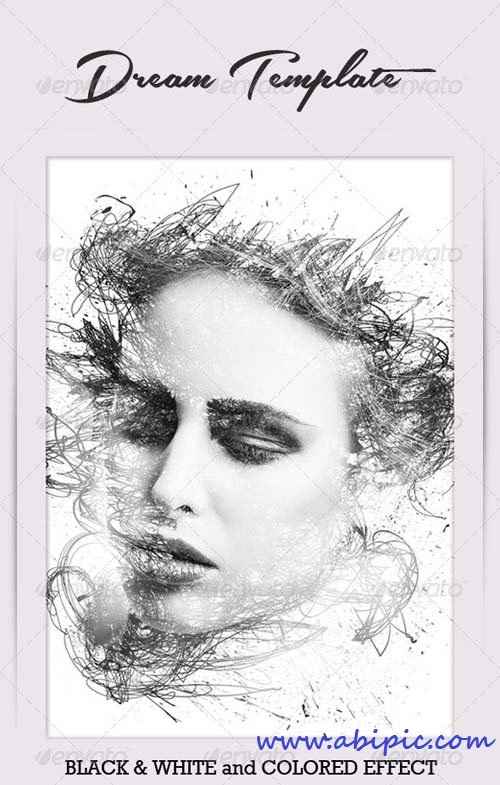 دانلود افکت لایه باز عکس فانتزی و رویایی Dream Photo Template