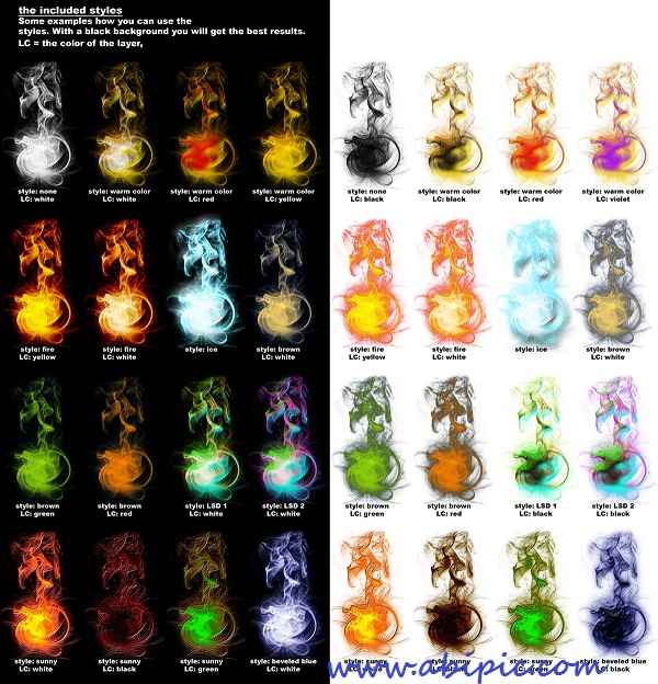 دانلود براش و استایل حلقه های آتش Fire Ring Photoshop Brushes