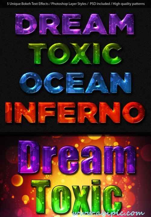 دانلود استایل فتوشاپ بوکه Bokeh Styles for Photoshop