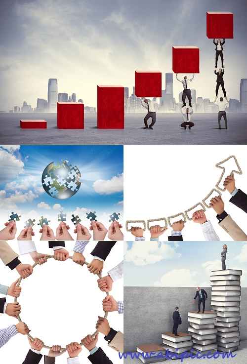 دانلود تصاویر استوک با مفهوم کار تیمی Stock Photos Concept of Teamwork