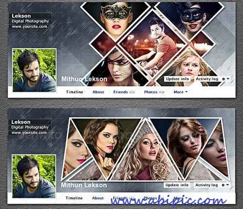 دانلود طرح لایه باز تایم لاین فیس بوک Smart Facebook Timeline Cover