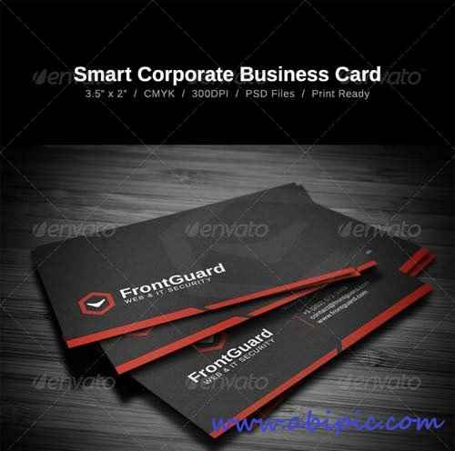 دانلود کارت ویزیت شرکتی مشکی Smart Corporate Business Card