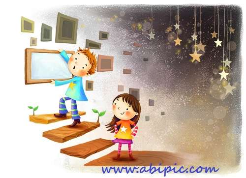 دانلود سورس لایه باز کودک و شب PSD Source - Night Children