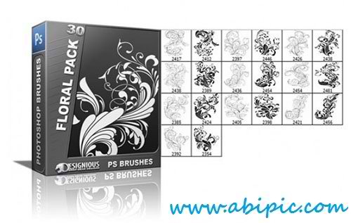 دانلود براش فتوشاپ گل و بوته شماره 5 Floral Photoshop Brushes