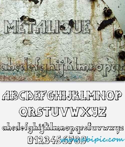 دانلود فونت متالیک Metalique Font