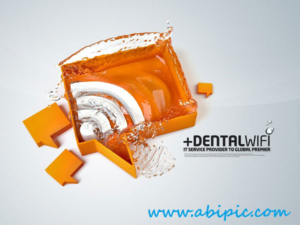 دانلود سوروس لایه باز آیکون وایرلس Water WiFi PSD