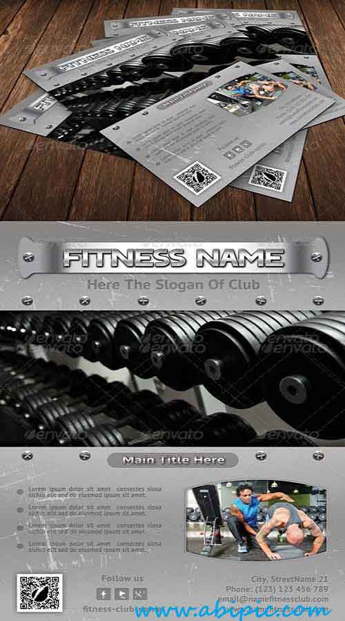 دانلود پوستر باشگاه بدن سازی Bodybuilding Flyer Template