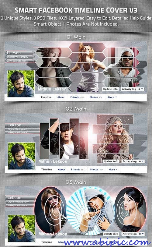 دانلود سری 14 کاور تایم لاین فیس بوک Smart Facebook Timeline Cover