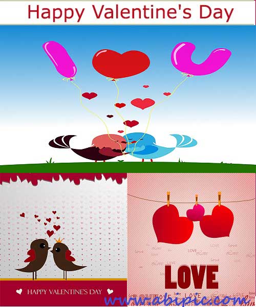 دانلود وکتورهای بسیار زیبا به مناسبت روز والنتاین Valentine's Day vector