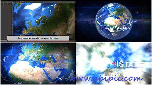 دانلود پروژه افترافکت کره زمین با قابلیت زوم Earth Zoom Project for After Effects