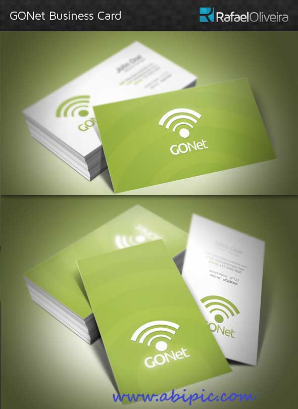 دانلود کارت ویزیت مخصوص شرکت های اینترنتی و کامپیوتری GONet Business Card
