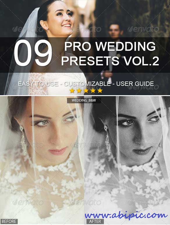 دانلود مجموعه 10 فیلتر و افکت لایتروم برای عکس های عروسی