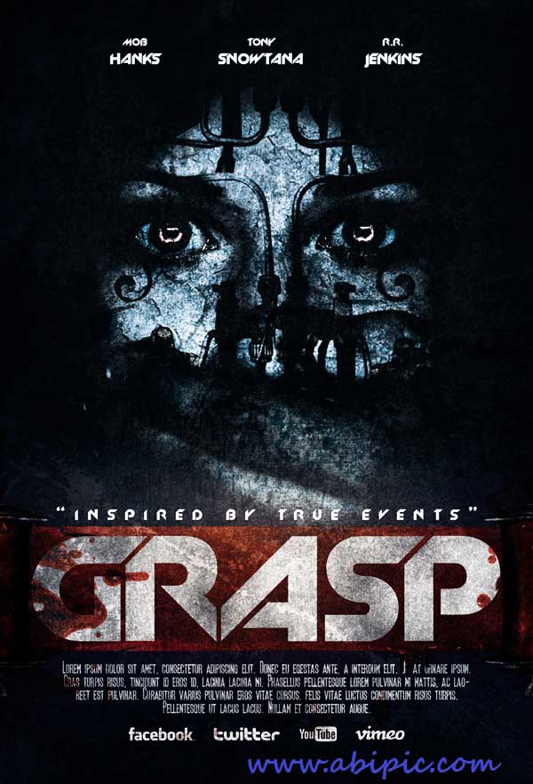 دانلود طرح لایه باز نمونه پوستر فیلم Movie Poster PSD