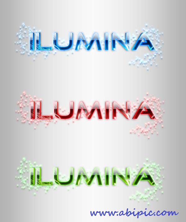 دانلود استایل فتوشاپ نورانی و درخشان Ilumina Glowing Text Styles