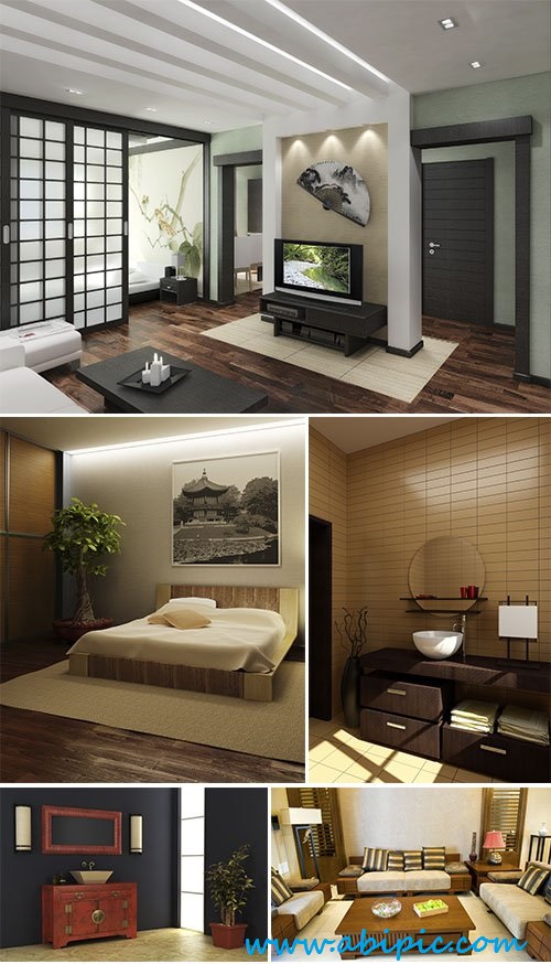دانلود تصاویر استوک دکوراسیون داخلی ژاپنی Stock Photo Japanese style in interior