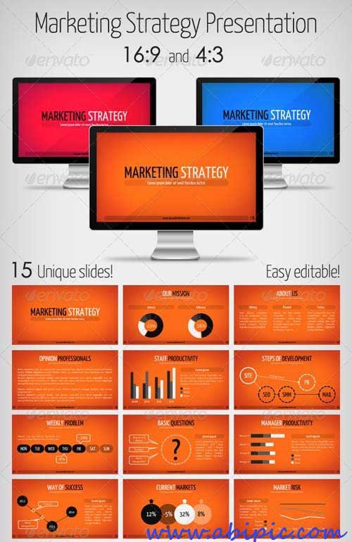 دانلود قالب آماده پاورپویت استراتژی بازاریابی Marketing Strategy Powerpoint Presentation