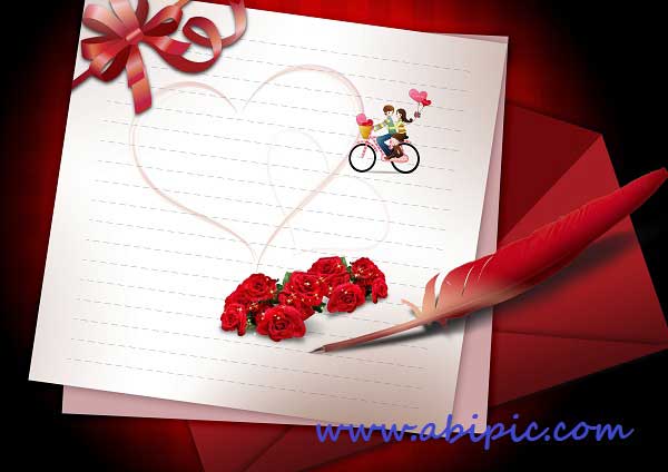 دانلود سورس لایه باز عاشقانه و رمانتیک مخصوص ولنتاین شماره 4 PSD Source Valentines Day