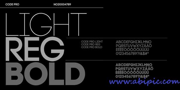 دانلود فونت انگلیسی Code Pro Font Family