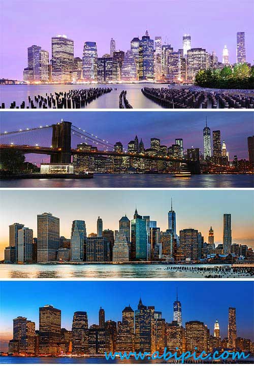 دانلود تصاویر استوک پانوراما شهر Stock Photo New York City panorama