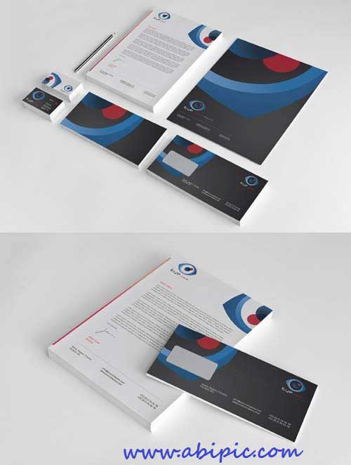 دانلود وکتور طرح ست اداری شماره 7 Eye Care Corporate Identity