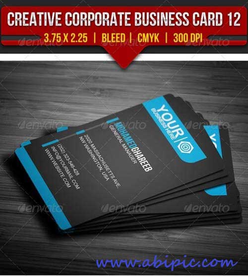 دانلود طرح لایه باز کارت ویزیت شرکتی شماره 11 Creative Corporate Business Card