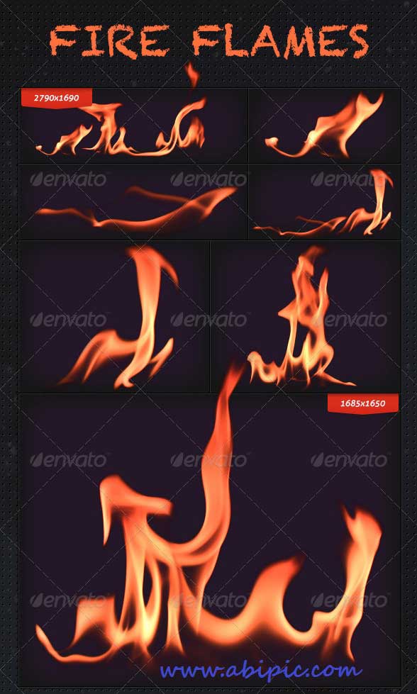 دانلود طرح لایه باز مجموعه ای از افکت های شعله و آتش