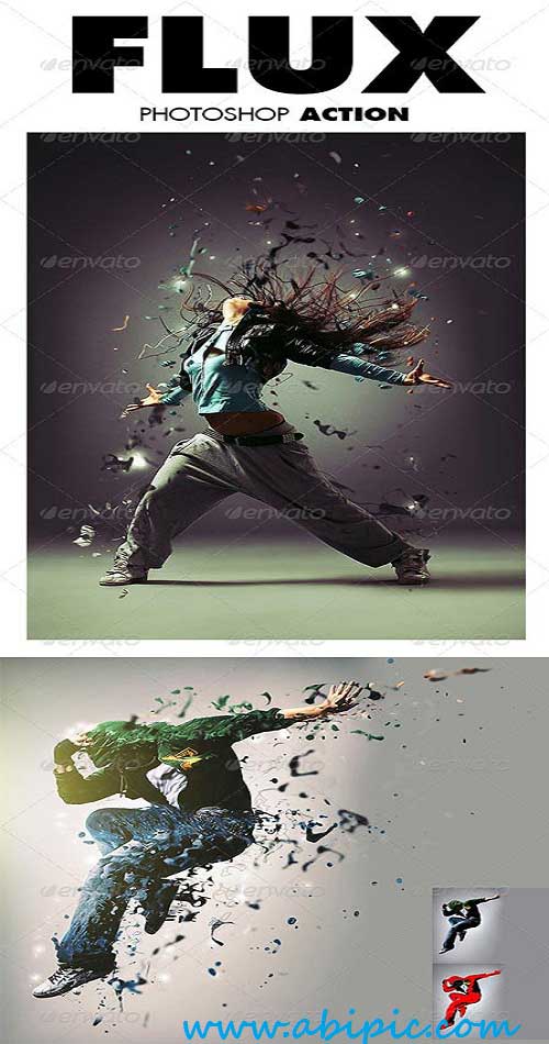 دانلود اکشن فتوشاپ تراوش (فلوکس) Flux Photoshop Action