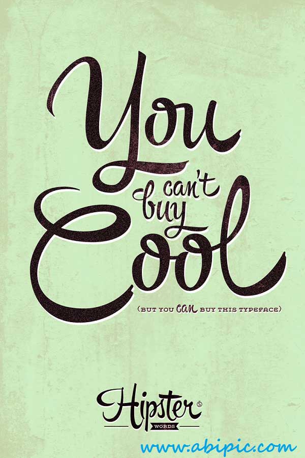 دانلود فونت انگلیسی بسیار زیبای Hipster Script Pro Font