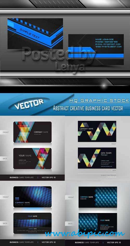 دانلود وکتور کارت ویزیت خلاقانه شماره 122 Vector Abstract creative business card