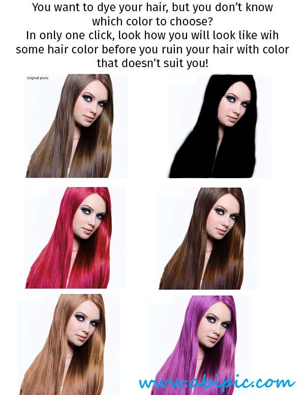 دانلود اکشن تغییر رنگ مو Hair Color Effect Action