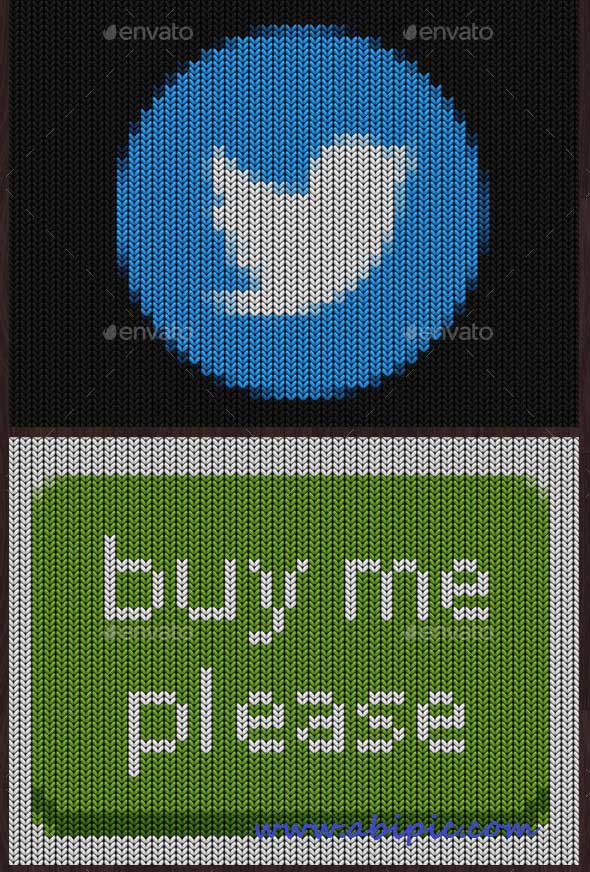 دانلود طرح لایه باز ایجاد افکت بافتنی Knitted Mock-Up