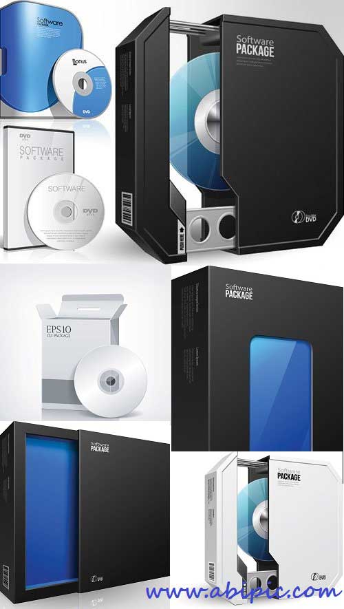 دانلود مجموعه 25 وکتور بسته بندی پکیج های نرم افزار Software Packages Vector