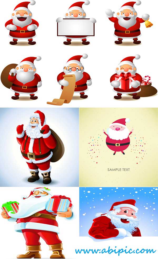 دانلود وکتور بابانوئل Stock Vector Santa Claus