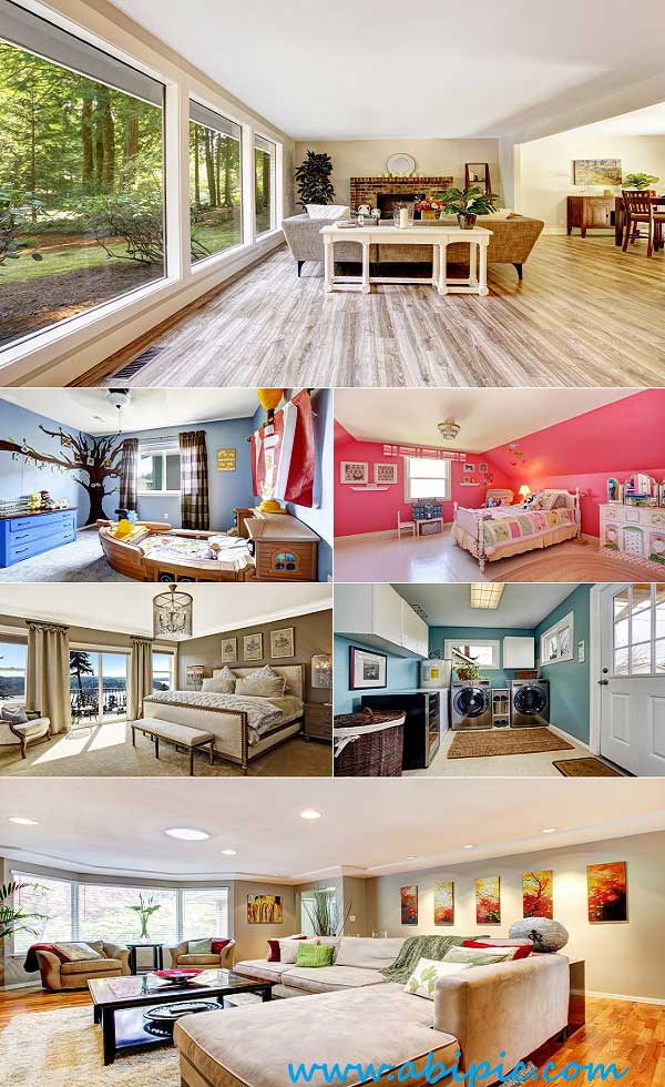 دانلود تصاویر استوک دکوراسیون لوکس و مدرن داخل خانه Modern Luxury House Interior