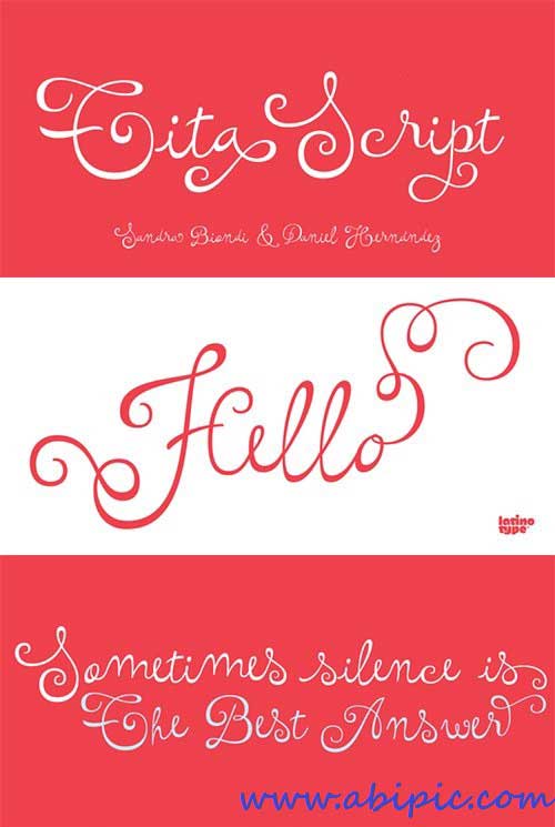 دانلود مجموعه فونت های انگلیسی تایتا Tita Script Font Family