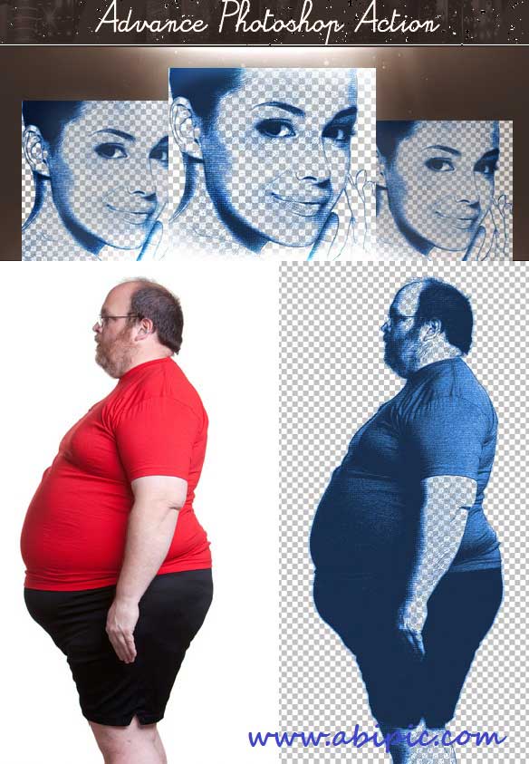 دانلود اکشن ساخت تصاویر شفاف و حذف پس زمینه عکس Transparent Sketching Action