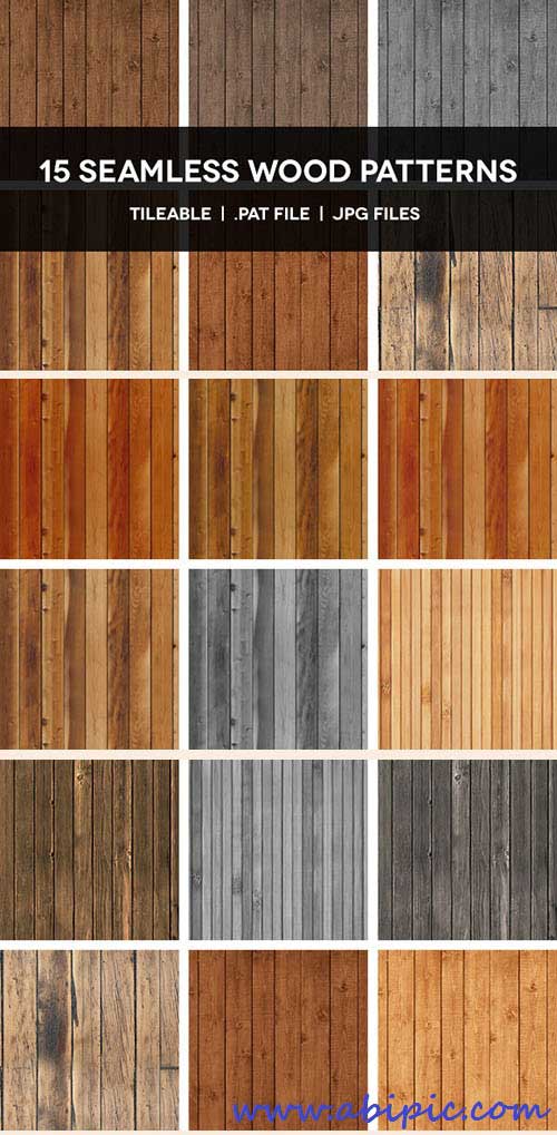دانلود بک گراند پترن های یکپارچه چوب برای فتوشاپ Seamless Wood Photoshop Patterns