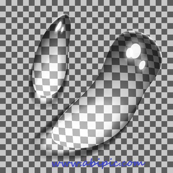 دانلود وکتور قطره ها شفاف آب Stock Vector Water Clean Transparent Drops