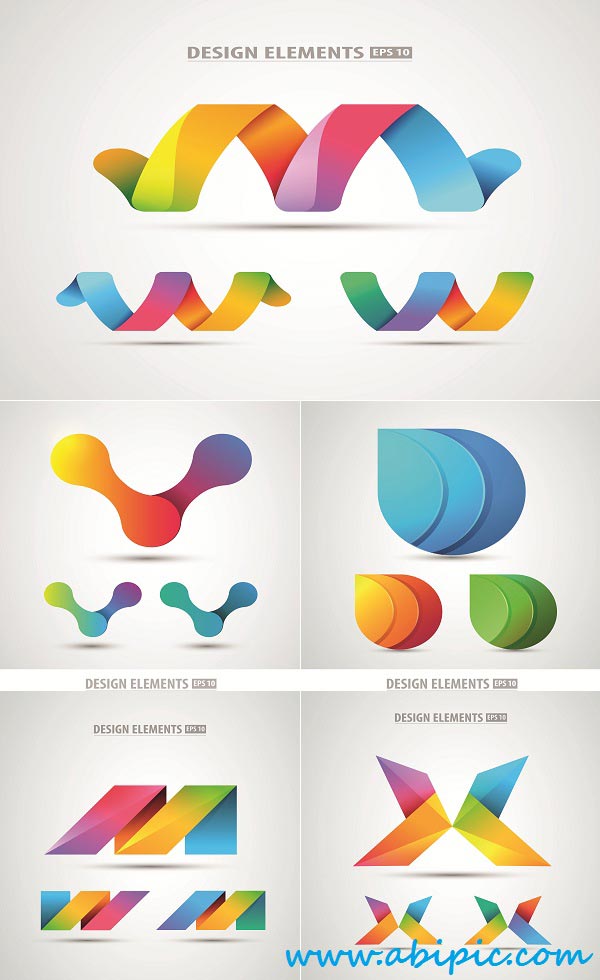 دانلود وکتور لوگو اوریگامی Origami Style Logos Vector