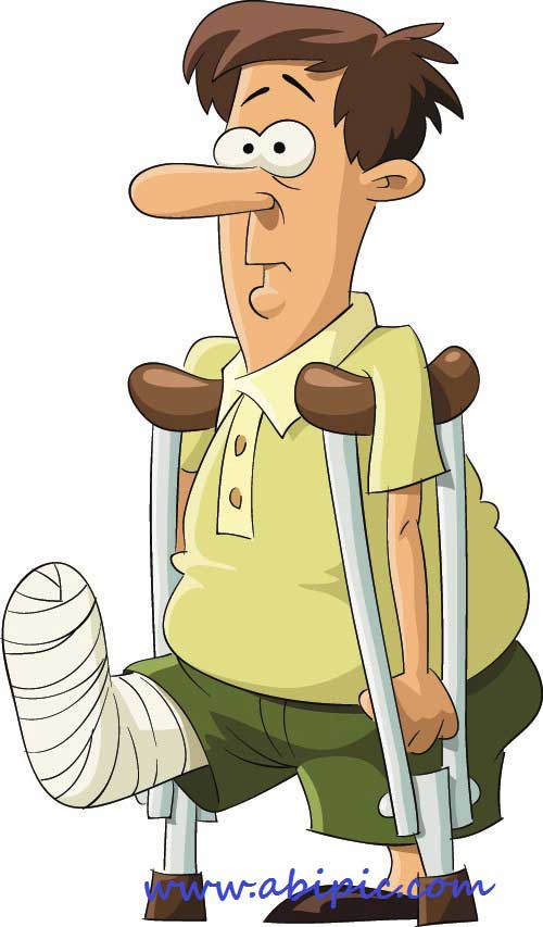 دانلود وکتور درد و شکستگی و آسیب دیدگی Image injured Vector