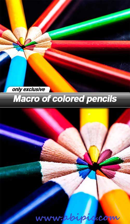 دانلود تصاویر استوک مداد رنگی سری 2 Macro of colored pencils