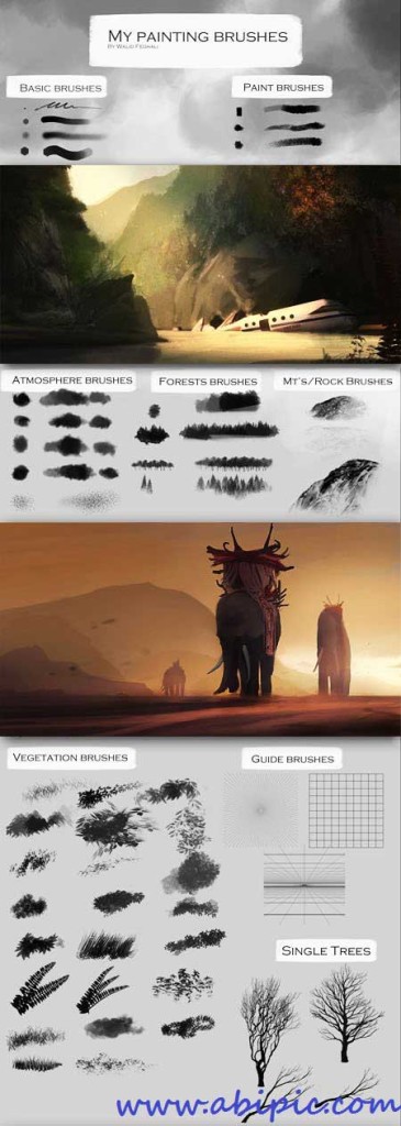 دانلود مجموعه براش های زیبا برای نقاشی دیجیتال My Painting Brushes for Photoshop