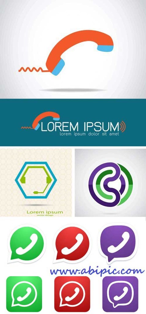 دانلود وکتور لوگو با طرح تلفن Telephone Logo