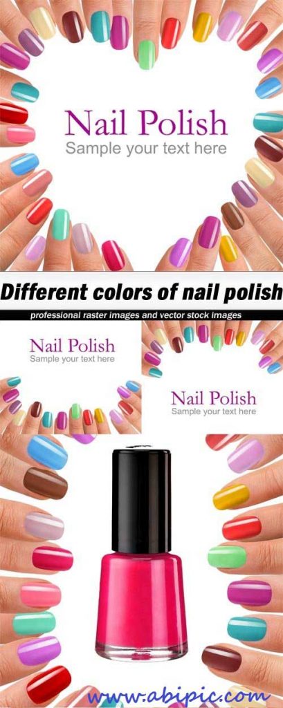 دانلود تصاویر استوک لاک ناخن شماره 3 Different colors of nail polish