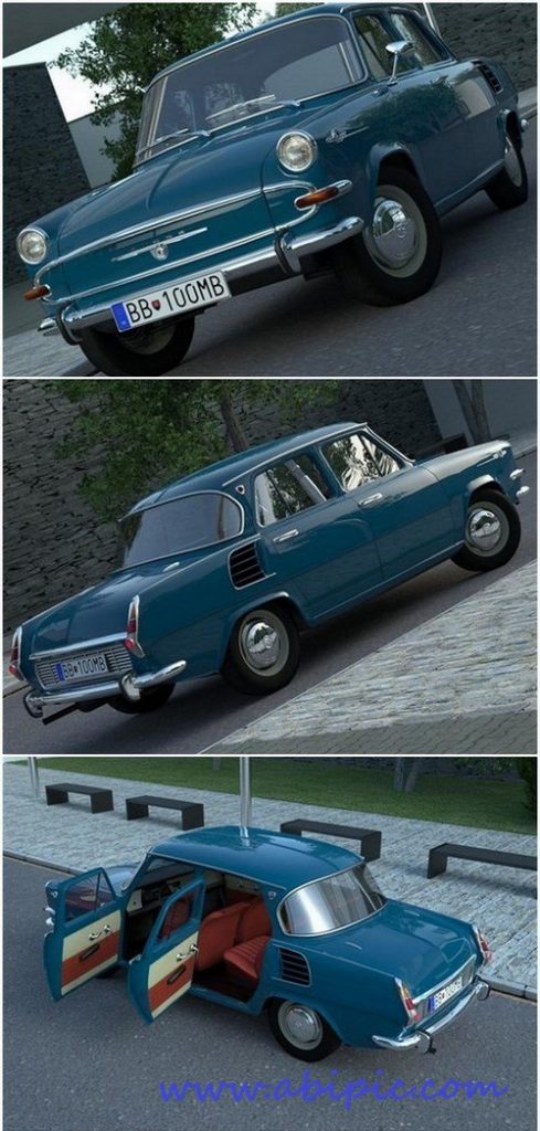 دانلود مدل ۳ بعدی ماشین کلاسیک Skoda 1000