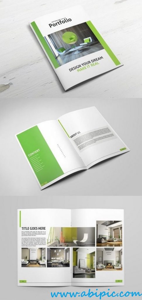 دانلود بروشور برای نمونه طراحی های و دکوراسیون داخلی Interior portfolio